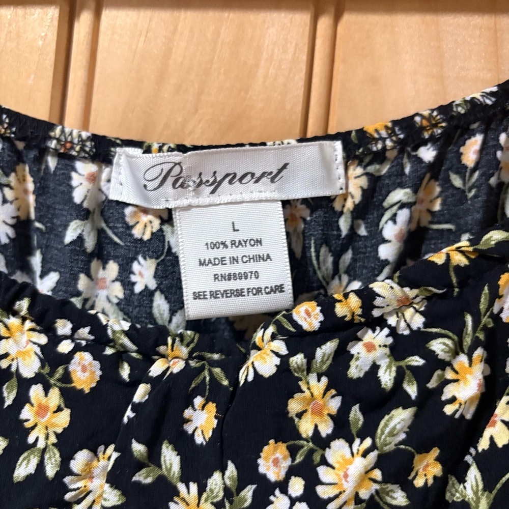 Passport Floral Midi Dress - Black and Yellow